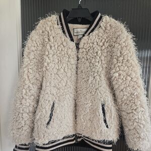 Girls Size  10 Widgeon Faux Fur Varsity Bomber